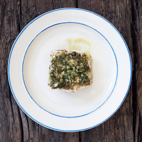 Cod with dill and capers, made with Saltverk sea salt