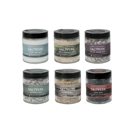 All six Saltverk Icelandic sea salts