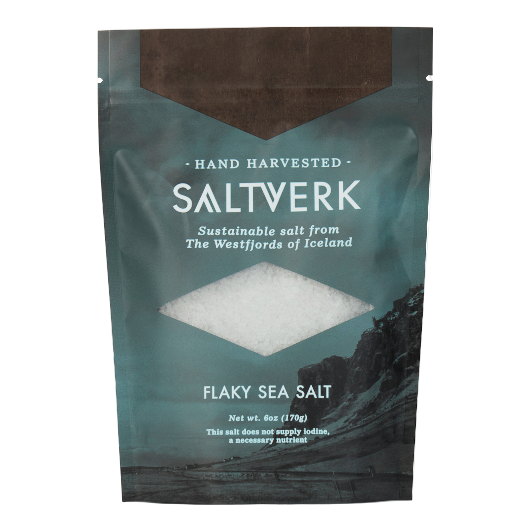 Saltverk Flaky Sea Salt 6oz resealable pouch