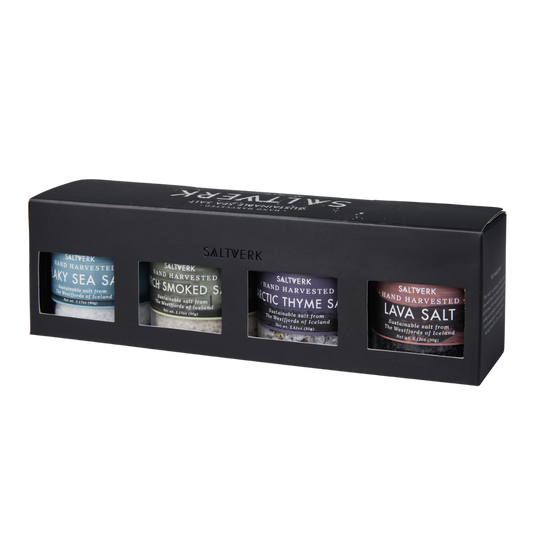 Saltverk Four Pack Gift Box of Icelandic sea salts